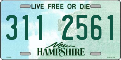 NH license plate 3112561