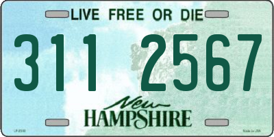 NH license plate 3112567
