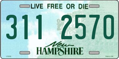 NH license plate 3112570