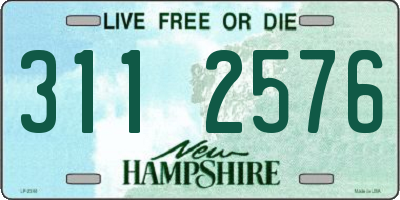 NH license plate 3112576