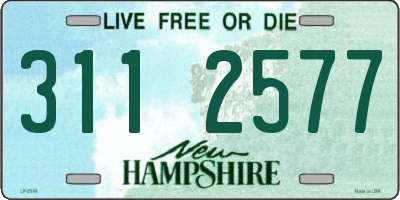 NH license plate 3112577