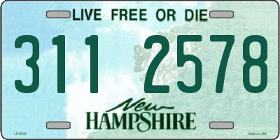NH license plate 3112578
