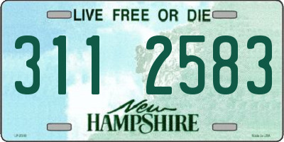 NH license plate 3112583