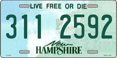 NH license plate 3112592