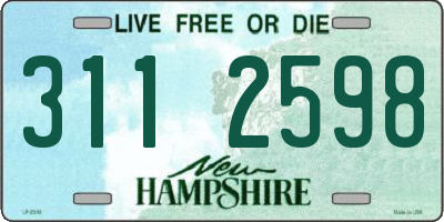 NH license plate 3112598