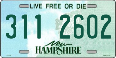 NH license plate 3112602
