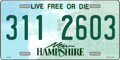 NH license plate 3112603