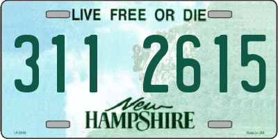 NH license plate 3112615