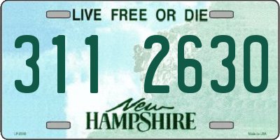 NH license plate 3112630