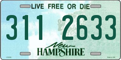 NH license plate 3112633