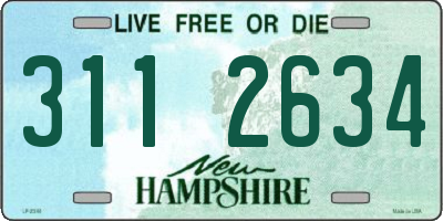 NH license plate 3112634