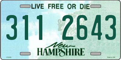 NH license plate 3112643
