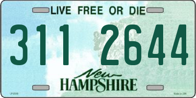 NH license plate 3112644