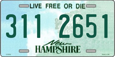 NH license plate 3112651