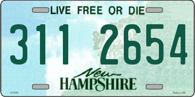 NH license plate 3112654