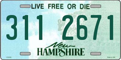 NH license plate 3112671