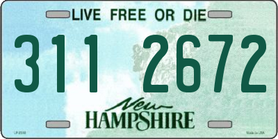 NH license plate 3112672