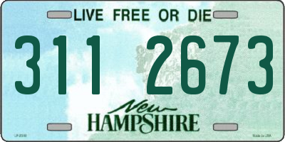 NH license plate 3112673