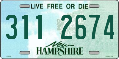 NH license plate 3112674