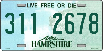 NH license plate 3112678