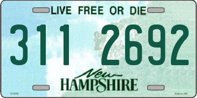NH license plate 3112692
