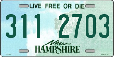NH license plate 3112703