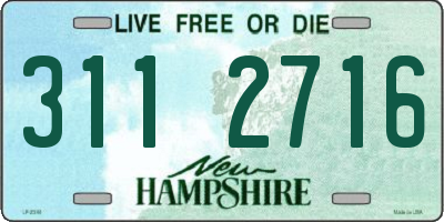 NH license plate 3112716