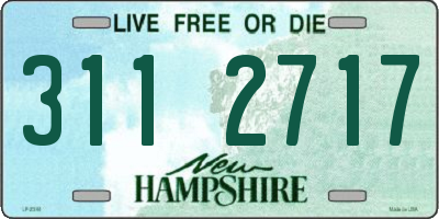 NH license plate 3112717