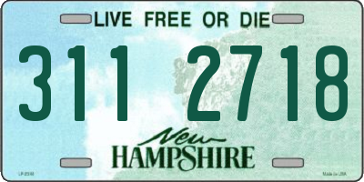 NH license plate 3112718