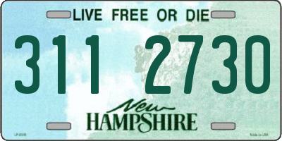 NH license plate 3112730