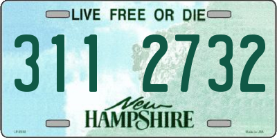 NH license plate 3112732