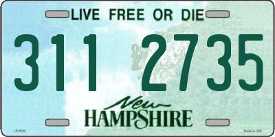NH license plate 3112735