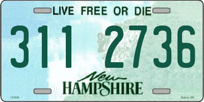 NH license plate 3112736