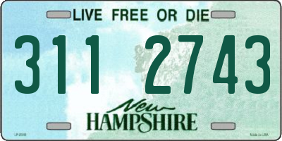 NH license plate 3112743
