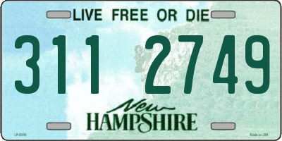 NH license plate 3112749
