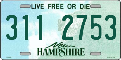 NH license plate 3112753