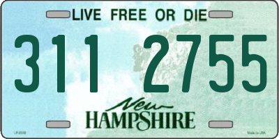 NH license plate 3112755