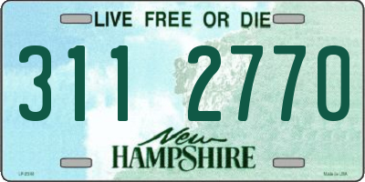 NH license plate 3112770