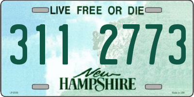 NH license plate 3112773