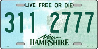 NH license plate 3112777