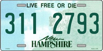 NH license plate 3112793
