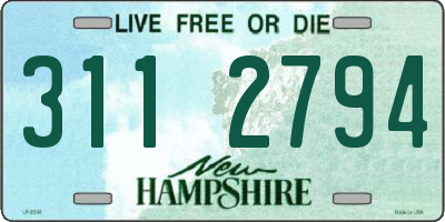 NH license plate 3112794