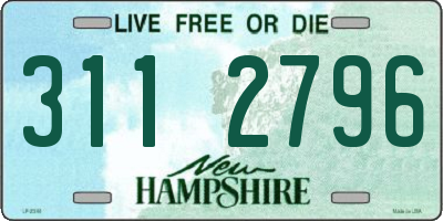NH license plate 3112796