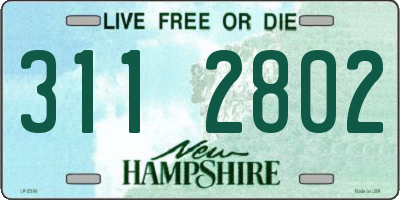 NH license plate 3112802