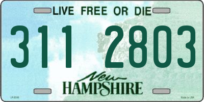 NH license plate 3112803