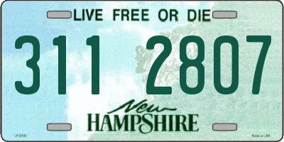 NH license plate 3112807