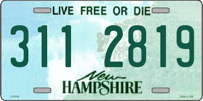 NH license plate 3112819