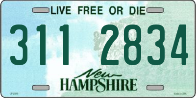 NH license plate 3112834