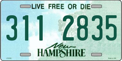 NH license plate 3112835
