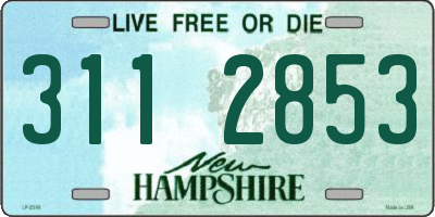 NH license plate 3112853